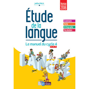 ETUDE DE LA LANGUE CYCLE 4 2016 MANUEL ELEVE