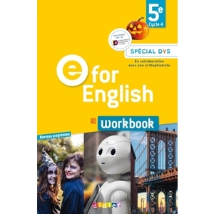 E FOR ENGLISH 5E - ANGLAIS ED.2017 -WORKBOOK SPECIAL DYS