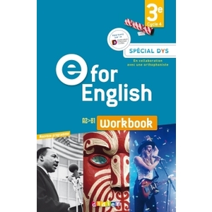 E FOR ENGLISH 3E - ANGLAIS ED.2017 -  WORKBOOK SPECIAL DYS