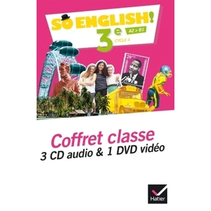 SO ENGLISH! - ANGLAIS 3E ED. 2017 - COFFRET CD / DVD CLASSE - AUDIO