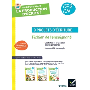 EN ROUTE POUR LA PRODUCTION D'ECRITS - ED. 2023 - FICHIER PHOTOCOPIABLE CE2 CM