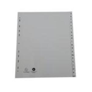 intercalaire alphabétique plastique, A-Z, A4+, PP, 20 positions