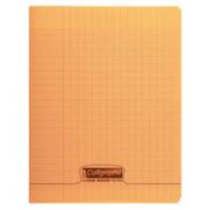 Cahier piqué 8000 POLYPRO 17x22 cm 60 pages grands carreaux 90 g - Orange