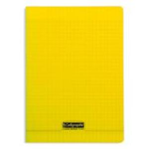 Cahier piqué 8000 POLYPRO A4 96 pages grands carreaux 90 g - Jaune
