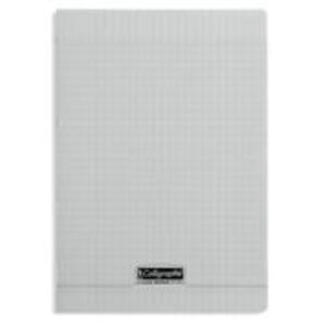 Cahier piqué 8000 POLYPRO 17x22 cm 60 pages grands carreaux 90 g - Gris