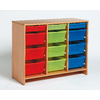 MEUBLE MOYEN A 12 BACS MULTICOLORES