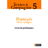 TEXTES & COMPAGNIE 5E 2006 PROFESSEUR