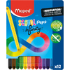 SCHOOL'PEPS INFINITY 12 CRAYONS DE COULEURS ASSORTIS