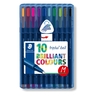 TRIPLUS® BALL 437 M - ETUI CHEVALET STAEDTLER® BOX 10 STYLOS-BILLE POINTE MOYENNE ASSORTIS