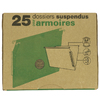 25 DOSSIERS SUSPENDUS ARMOIRE FOND 30MM