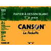 POCHETTE 12F PAPIER A DESSIN BLANC 'C' A GRAIN 24X32CM 180G