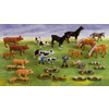 ANIMAUX DE LA FERME Lot de 28 figurines assorties (5-10cm)
