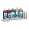 PEINTURE PAILLETEE REPOSITIONNABLE/5Fl.+9stylos app