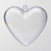 LOT DE 6  CŒURS PLASTIQUE CRISTAL 60MM