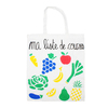 SAC SHOPPING CALICOT ENFANT BLANC 37X42CM