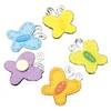 MINI FORMES METAL PAPILLONS JAUNE 27mm 5 pièces assorties