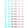 GOMETTES APPRENDRE A COMPTER Sachet de 244 gommettes - 4 planches 21x29cm