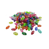 PERLES PLASTIQUE OLIVES ARGENTÉES 8X13MM  - BOCAL 500 PERLES