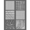 POCHOIR PATE POLYMERE LOT DE 4 HINDOU/ETHNIQUE/MATIERE/GEOMETRIE