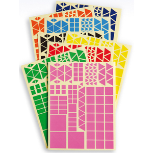 PP - GOMMETTES GEOMETRIQUES - LOT DE 5 POCHETTES