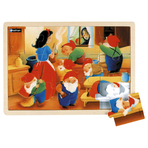 PUZZLE BOIS BLANCHE NEIGE 12 PIECES