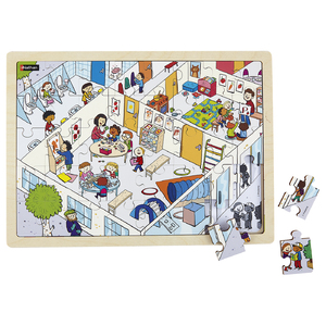 PUZZLE BOIS JUXTAPOSABLE - L'ECOLE