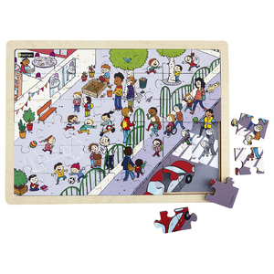 PUZZLE JUXTAPOSABLE - COUR ECOLE