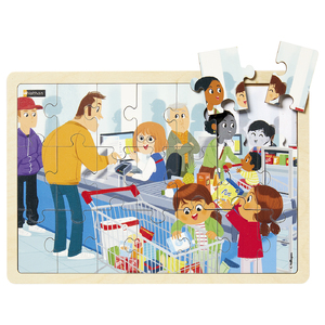 PUZZLE - AU SUPERMARCHE - 21 P