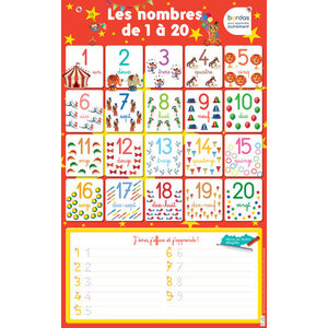 LES POSTERS EFFACABLES - LES NOMBRES DE 1 A 20