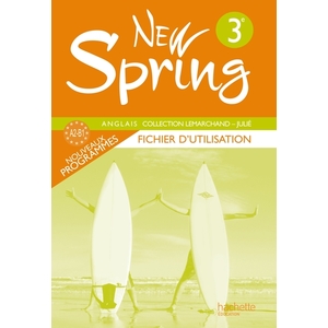 NEW SPRING 3E LV1 - ANGLAIS - FICHIER D'UTILISATION - EDITION 2009