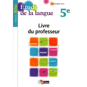 EPITHETE ETUDE DE LA LANGUE 5E 2010 LIVRE DU PROFESSEUR