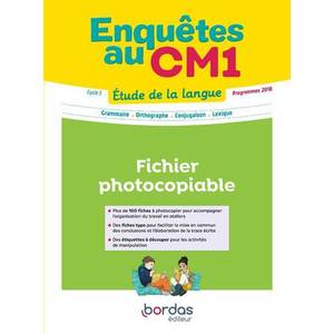 ENQUETES AU... - ETUDE DE LA LANGUE CM1 - 2022 - FICHIER PHOTOCOPIABLE D'ATELIERS