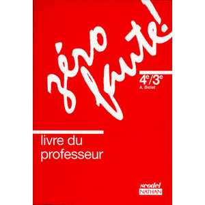 ZERO FAUTE 4E / 3E NIVEAU 2 192 PROFESSEUR