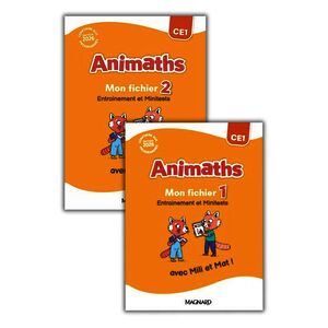 ANIMATHS CE1 (2026) - FICHIER 1 + FICHIER 2 + PLANCHES