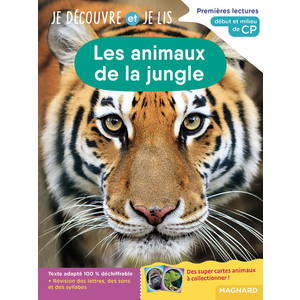 JE DECOUVRE ET JE LIS CP - LES ANIMAUX DE LA JUNGLE - PREMIERES LECTURES, PREMIERES DECOUVERTES