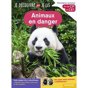 JE DECOUVRE ET JE LIS CP ET CE1 - ANIMAUX EN DANGER - FIN DE CP ET CE1