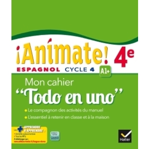 ANIMATE ESPAGNOL 4E TODO EN UNO ED. 2016 - CAHIER D'ACTIVITES