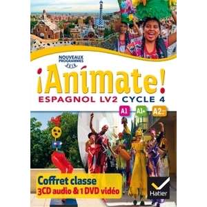 ANIMATE ESPAGNOL CYCLE 4 ED. 2016 - COFFRET CD AUDIO DVD