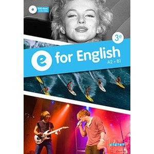 E FOR ENGLISH 3E - ANGLAIS ED.2014 - LIVRE + DVD-ROM