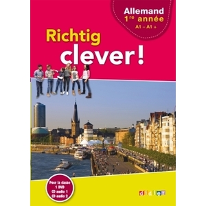 RICHTIG CLEVER 1ERE ANNEE - COFFRET CLASSE 2 CD AUDIO + 1 DVD