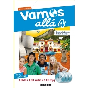 VAMOS ALLA 4E LV2 ESPAGNOL ED.2017 - COFFRET CLASSE 2 CD AUDIO + 1 DVD