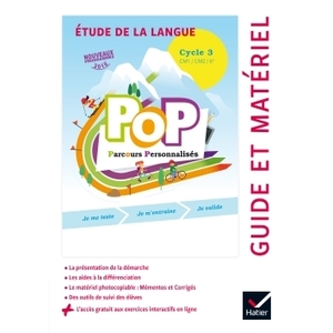 POP PARCOURS PERSONNALISES - ETUDE DE LA LANGUE CYCLE 3 ED. 2017  -  GUIDE PEDAGOGIQUE