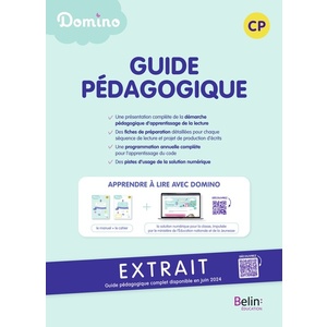 DOMINO - GUIDE PEDAGOGIQUE LECTURE CP - APPRENDRE A LIRE AVEC DOMINO