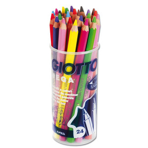CRAYONS GROS MODULE GIOTTO MEGA Pot 24 assortis