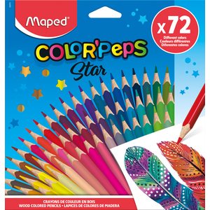 COLOR PEP'S STAR 72 CRAYONS COULEURS ASSORTIS