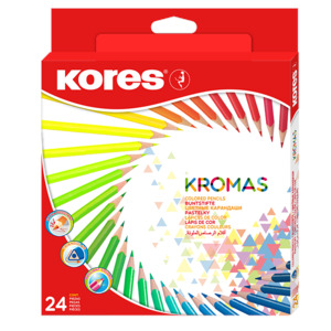 KORES KROMAS ÉTUI 24 CRAYONS COULEURS ASSORTIS