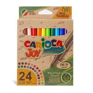 CARIOCA ECO 24 FEUTRES COLORIS ASSORTIS