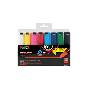 POSCA PC-7M 8 MARQUEURS COLORIS ASSORTIS