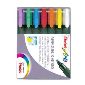 WET ERASE 7 MARQUEURS VITRES COLORIS ASSORTIS