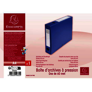 BOÎTE DE CLASSEMENT POLYPRO DOS 60 BLEU